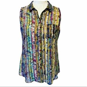Liz Claiborne Multicolor Sleeveless Blouse